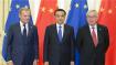李克强与欧洲理事会主席图斯克、欧盟委员会主席容克共同主持第十八次中国欧盟