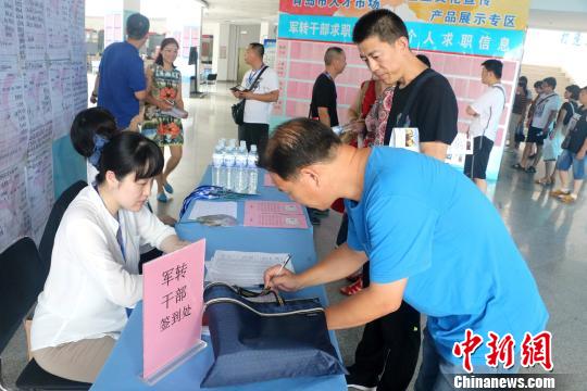 青岛举办军转人才招聘大会助力退役军人再就业