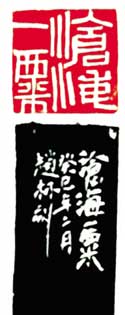赵林 篆刻
释文：沧海一粟（连款）