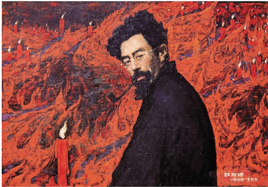 闻立鹏 红烛颂 布面油画70×100cm 中国美术馆藏 1979年