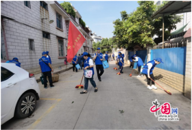 开远市退役军人事务局积极参与文明城市创建活动