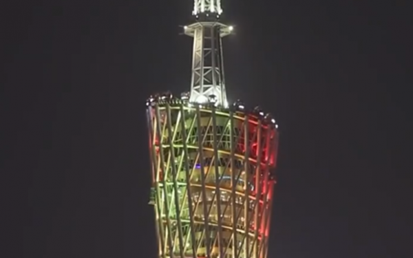 荣耀时刻！全国双拥模范城“十连冠”，广州塔亮灯庆祝