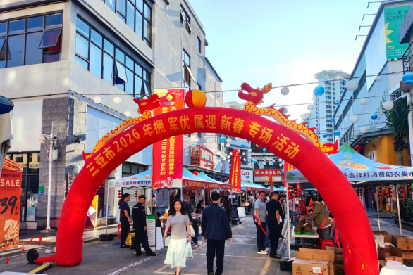 三亚市举办拥军优属迎新春消费助农集市专场活动